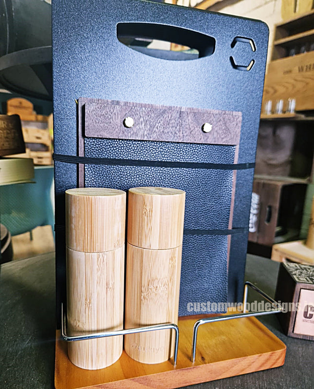 Chalkboard Table Caddy - Pack of 6 Custom Wood Designs __label: Multibuy CustomWoodDesignsIrelandTablecaddyrestaurantcaddiestablecaddyhotelrestauranttablecondimentcarrierrestaurantchalkboardcndimentholdertableserverhospitalityserviceporoducts_93232032-0f94-4b09-ba8b-b99d85852ec4