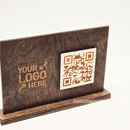 QR Display Stands A5 Brown Birch 10-1000 Custom Wood Designs CustomWoodDesignsIrelandWoodenQRCodesSustainableQRCodesLaserEngravedQRCodesHospitality_8