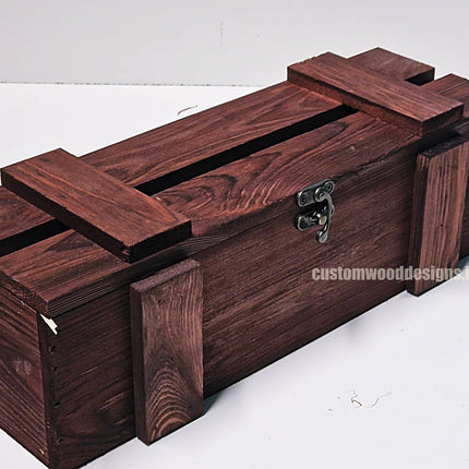 Rustic Bottle Box - Burgundy Single x 25 Bottle box Custom Wood Designs __label: Multibuy Bottle Box gift box Gift Boxes Single bottle box CustomWoodDesignsIrelanda1a66dee-643a-4a01-bd55-e18e77918b5c_ba8c049b-1105-4805-bbba-86517335d77f