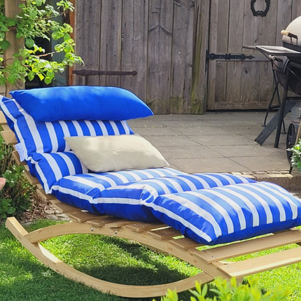 Rocking Lounger – FSC® Wooden Recliner with Reversible Outdoor Cushion - Custom Wood Designs Rocking Lounger – FSC® Wooden Recliner with Reversible Outdoor Cushion made from [material] –  [use_case] | Custom Wood Designs