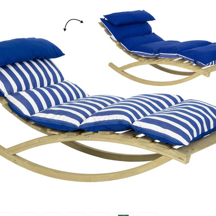 Rocking Lounger – FSC® Wooden Recliner with Reversible Outdoor Cushion - Custom Wood Designs Rocking Lounger – FSC® Wooden Recliner with Reversible Outdoor Cushion made from [material] –  [use_case] | Custom Wood Designs
