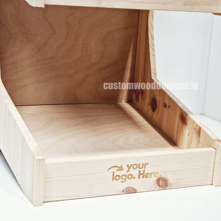 Natural Pine Two-Tiered Countertop Display for Baked Goods - Custom Wood Designs