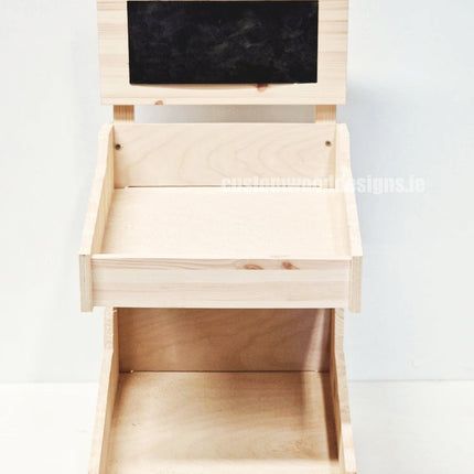 Natural Pine Two-Tiered Countertop Display for Baked Goods - Custom Wood Designs