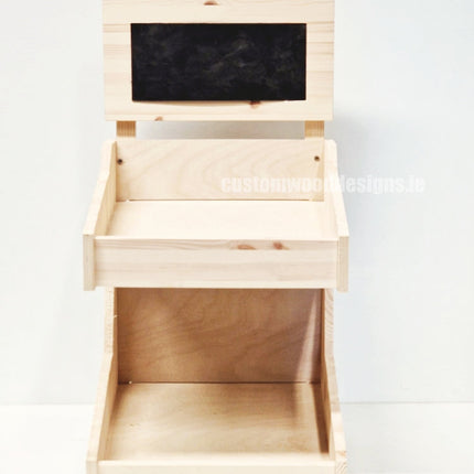 Natural Pine Two-Tiered Countertop Display for Baked Goods - Custom Wood Designs