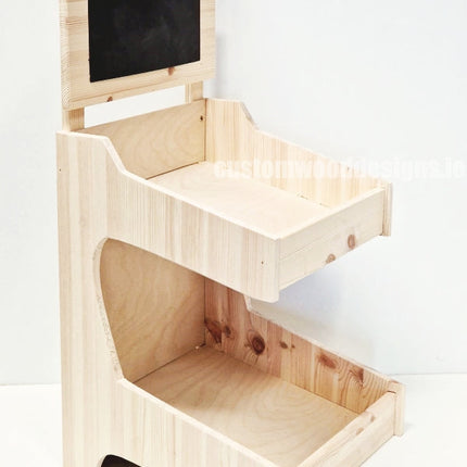 Natural Pine Two-Tiered Countertop Display for Baked Goods - Custom Wood Designs