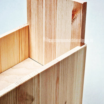 Natural Pine Three-Shelf Compact Countertop Display - Custom Wood Designs