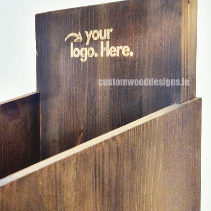 Dark Pine Four-Shelf Compact Countertop Display - Custom Wood Designs