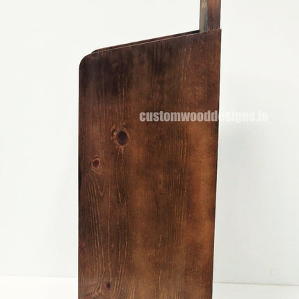 Dark Pine Four-Shelf Compact Countertop Display - Custom Wood Designs