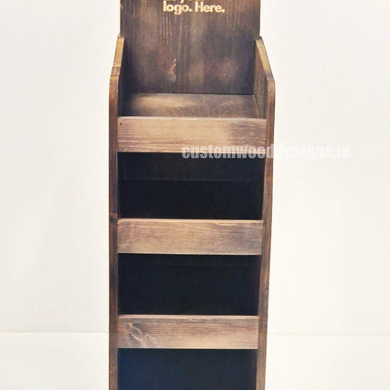 Dark Pine Four-Shelf Compact Countertop Display - Custom Wood Designs