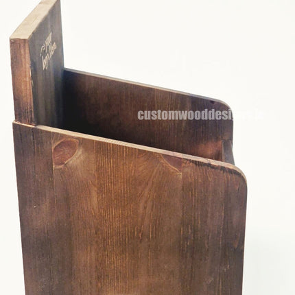 Dark Pine Four-Shelf Compact Countertop Display - Custom Wood Designs