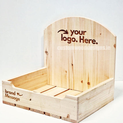 Natural Pine Crate-Style countertop Display - Custom Wood Designs