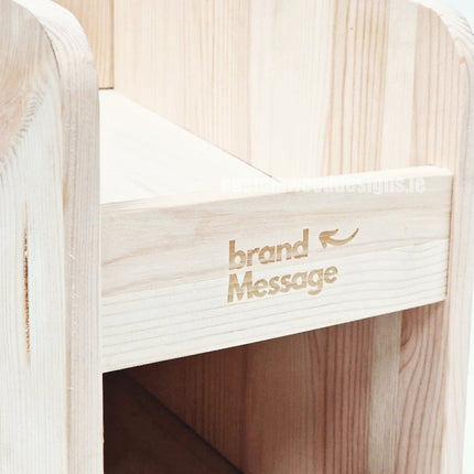 Natural Pine Two-Tier Compact Countertop Display - Custom Wood Designs