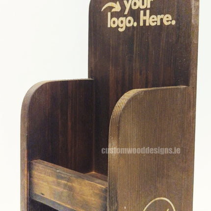 Dark Pine Mini Two-Tier Countertop Display - Custom Wood Designs