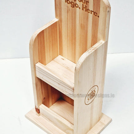 Natural Pine Mini Two-Tier Countertop Display - Custom Wood Designs