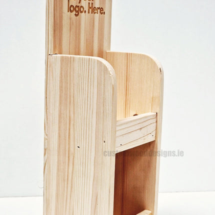 Natural Pine Mini Two-Tier Countertop Display - Custom Wood Designs