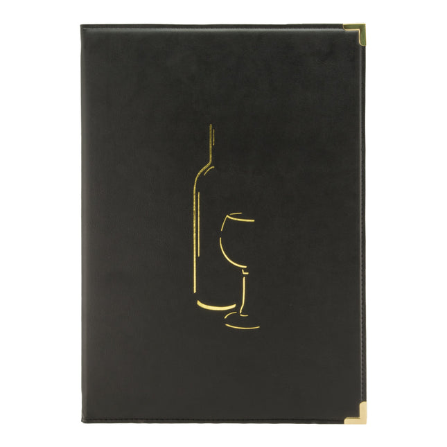 Leather style A4 menu pack of 10 Custom Wood Designs __label: Multibuy MC-CRWC-BL_1_9c87fada-4f5b-404f-8ba9-e8651ea8e023