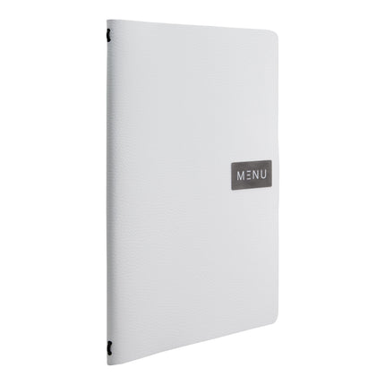 White A4 leather menu pack of 10 Custom Wood Designs __label: Multibuy MC-LRA4-RWWT_2_77b834d2-e227-40e7-8b44-8a5e7b7eac2d