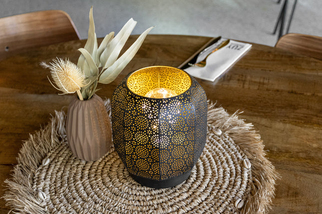 Securit® MARRAKESH Table Lamp - Black/Gold (Pack of 6) - Custom Wood Designs