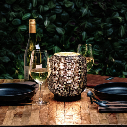 Securit® MARRAKESH Table Lamp - Black/Gold (Pack of 6) - Custom Wood Designs
