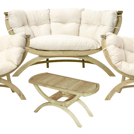 Siena Lounge Set with Tavolino Table - Custom Wood Designs Siena Lounge Set with Tavolino Table made from [material] –  [use_case] | Custom Wood Designs