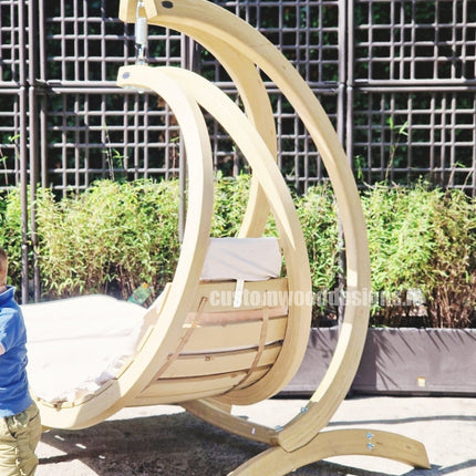 Swing Lounger & Stand Set - Custom Wood Designs Swing Lounger & Stand Set made from [material] –  [use_case] | Custom Wood Designs