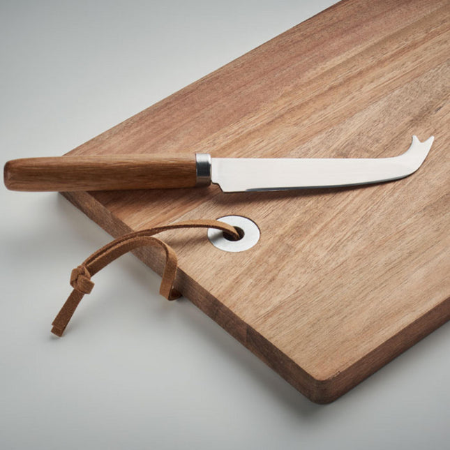 Acacia wood cheese board set pack of 25 Custom Wood Designs __label: Multibuy acaciacustomwooddesignscheeseboard