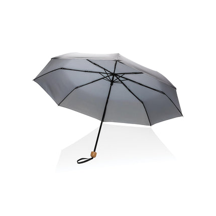 20.5" bamboo handle umbrella pack of 12 Custom Wood Designs __label: Multibuy anthracitebamboominihandleumbrellacustomwooddesigns_7e65646c-0fd3-494d-add4-c8736c19767a