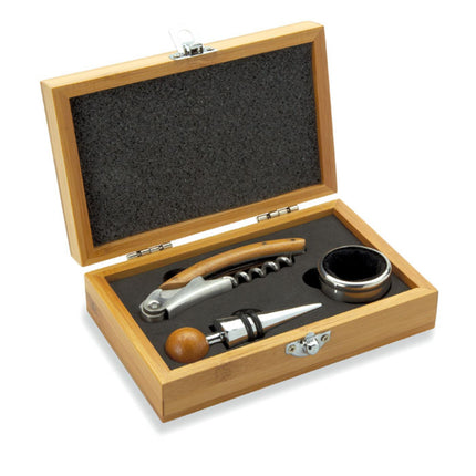 Wine Set with bamboo box pack of 25 Custom Wood Designs __label: Multibuy bambooboxwinesetcustomwooddesignspromogifting_8dee8537-5772-4f51-9e39-b953d5be0c1e