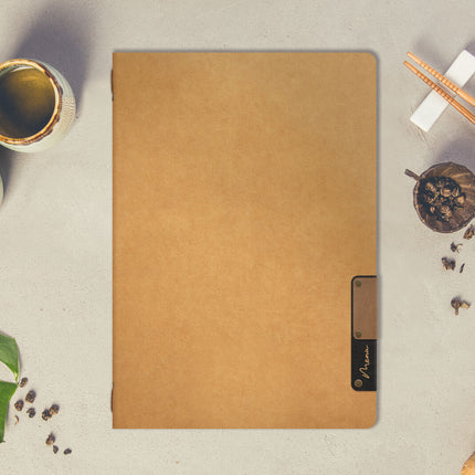 Fiber menu card - beige pack of 10 Custom Wood Designs __label: Multibuy beige-fiber-menu-card-beige-pack-of-10-53613287276887