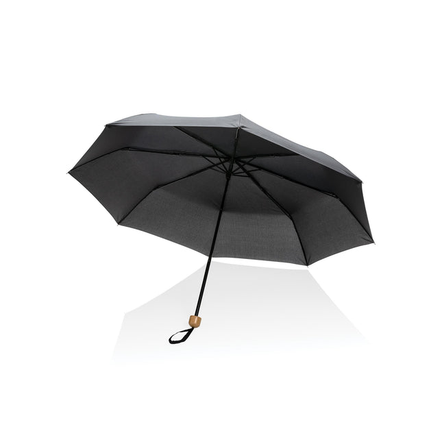 20.5" bamboo handle umbrella pack of 12 Black Custom Wood Designs __label: Multibuy black-20-5-bamboo-handle-umbrella-pack-of-12-53613425164631