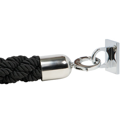 4 x Barrier post 875x9.5x9.5cm with bases and 5 ropes included Custom Wood Designs black-4-x-barrier-post-875x9-5x9-5cm-with-bases-and-5-ropes-included-53613671842135