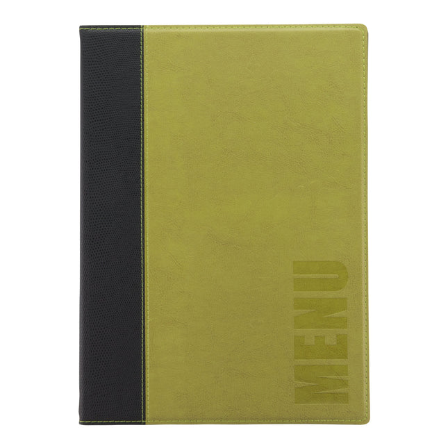 Leather style menu A4 pack of 10 Green Custom Wood Designs black-leather-style-menu-a4-pack-of-10-53613273907543