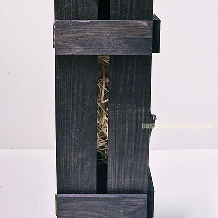 Rustic Bottle Box - Black Single x 25 Bottle box Custom Wood Designs __label: Multibuy Bottle Box bottle-box-default-title-rustic-bottle-box-black-single-53613433520471