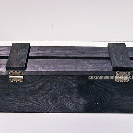 Rustic Bottle Box - Black Single x 25 Bottle box Custom Wood Designs __label: Multibuy Bottle Box bottle-box-default-title-rustic-bottle-box-black-single-53613434405207
