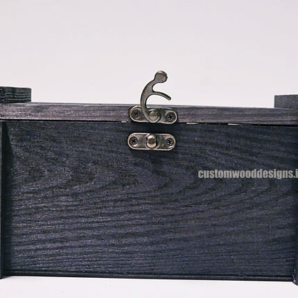 Rustic Bottle Box - Black Single x 25 Bottle box Custom Wood Designs __label: Multibuy Bottle Box bottle-box-default-title-rustic-bottle-box-black-single-53613435453783