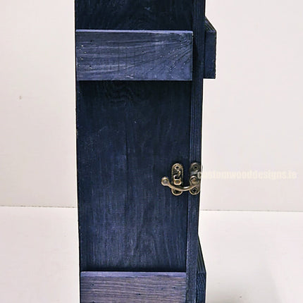 Rustic Bottle Box - Blue Single x 25 Bottle box Custom Wood Designs __label: Multibuy bottle-box-default-title-rustic-bottle-box-blue-single-53613464289623