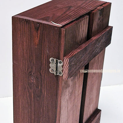 Rustic Bottle Box - Burgundy Double x 25 Bottle box Custom Wood Designs __label: Multibuy Bottle Box gift box Gift Boxes wooden Box bottle-box-default-title-rustic-bottle-box-burgundy-double-52615871136087