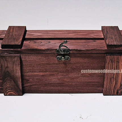 Rustic Bottle Box - Burgundy Single x 25 Bottle box Custom Wood Designs __label: Multibuy Bottle Box gift box Gift Boxes Single bottle box bottle-box-default-title-rustic-bottle-box-burgundy-single-53613446594903_d1fec7d2-6062-42b4-8f23-19e55aa1e179