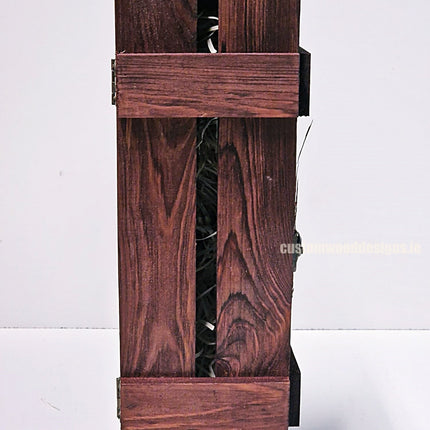 Rustic Bottle Box - Burgundy Single x 25 Bottle box Custom Wood Designs __label: Multibuy Bottle Box gift box Gift Boxes Single bottle box bottle-box-default-title-rustic-bottle-box-burgundy-single-53613449216343