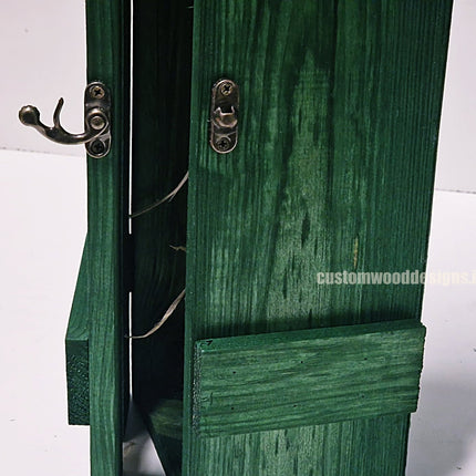 Rustic Bottle Box - Green Single x 25 Bottle box Custom Wood Designs __label: Multibuy Bottle Boxes Gift Boxes bottle-box-default-title-rustic-bottle-box-green-single-52613801673047