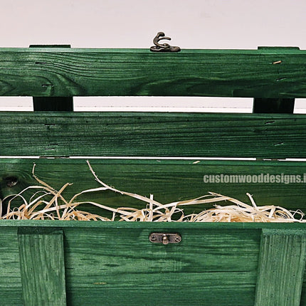 Rustic Bottle Box - Green Single x 25 Bottle box Custom Wood Designs __label: Multibuy Bottle Boxes Gift Boxes bottle-box-default-title-rustic-bottle-box-green-single-52613802459479