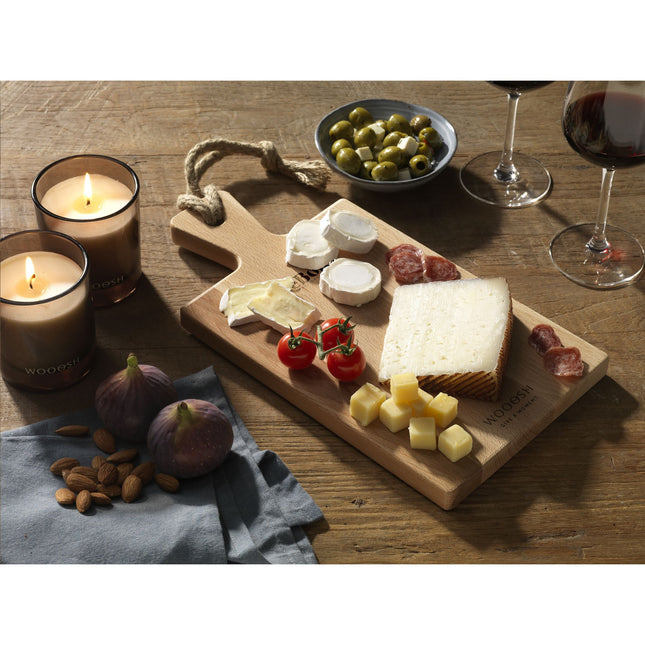 Serving Board 34.5x18.5x1.9cm pack of 25 Custom Wood Designs __label: Multibuy brandedfoodboardlogocustomwooddesigns
