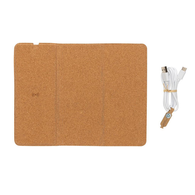 10W Wireless charging mousepad and stand cork pack of 25 Custom Wood Designs __label: Multibuy customwooddesigns10