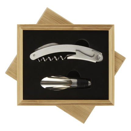 2 piece wine set in bamboo box pack of 25 Custom Wood Designs __label: Multibuy default-title-2-piece-wine-set-in-bamboo-box-pack-of-25-53613609582935_e65b9444-f0e4-4098-bc4a-094ddee14703