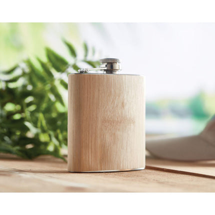Bamboo hip flask 175ml pack of 25 Custom Wood Designs __label: Multibuy default-title-bamboo-hip-flask-175ml-pack-of-25-53613699760471