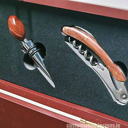 Bamboo Wine Box & Opener set - Rosewood Custom Wood Designs default-title-bamboo-wine-box-opener-set-rosewood-52627846070615