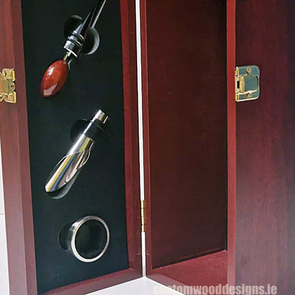 Bamboo Wine Box & Opener set - Rosewood Custom Wood Designs default-title-bamboo-wine-box-opener-set-rosewood-53613570031959