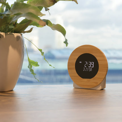 Bamboo wooden LCD desk clock pack of 25 Custom Wood Designs __label: Multibuy default-title-bamboo-wooden-lcd-desk-clock-pack-of-25-53613186253143