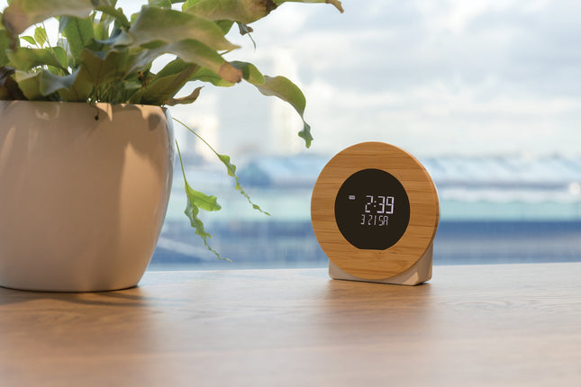Bamboo wooden LCD desk clock pack of 25 Custom Wood Designs __label: Multibuy default-title-bamboo-wooden-lcd-desk-clock-pack-of-25-53613186253143