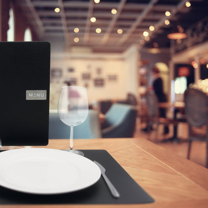 Black A4 menus pack of 10 Custom Wood Designs __label: Multibuy default-title-black-a4-menus-pack-of-10-53613237043543